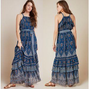 Anthropologie Sasha Ruffled Maxi Dress